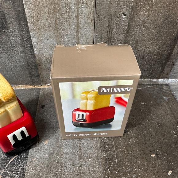 Peir 1 Imports Toaster with Sliced Bread Salt and Pepper Shakers with Box - Picture 2 of 11